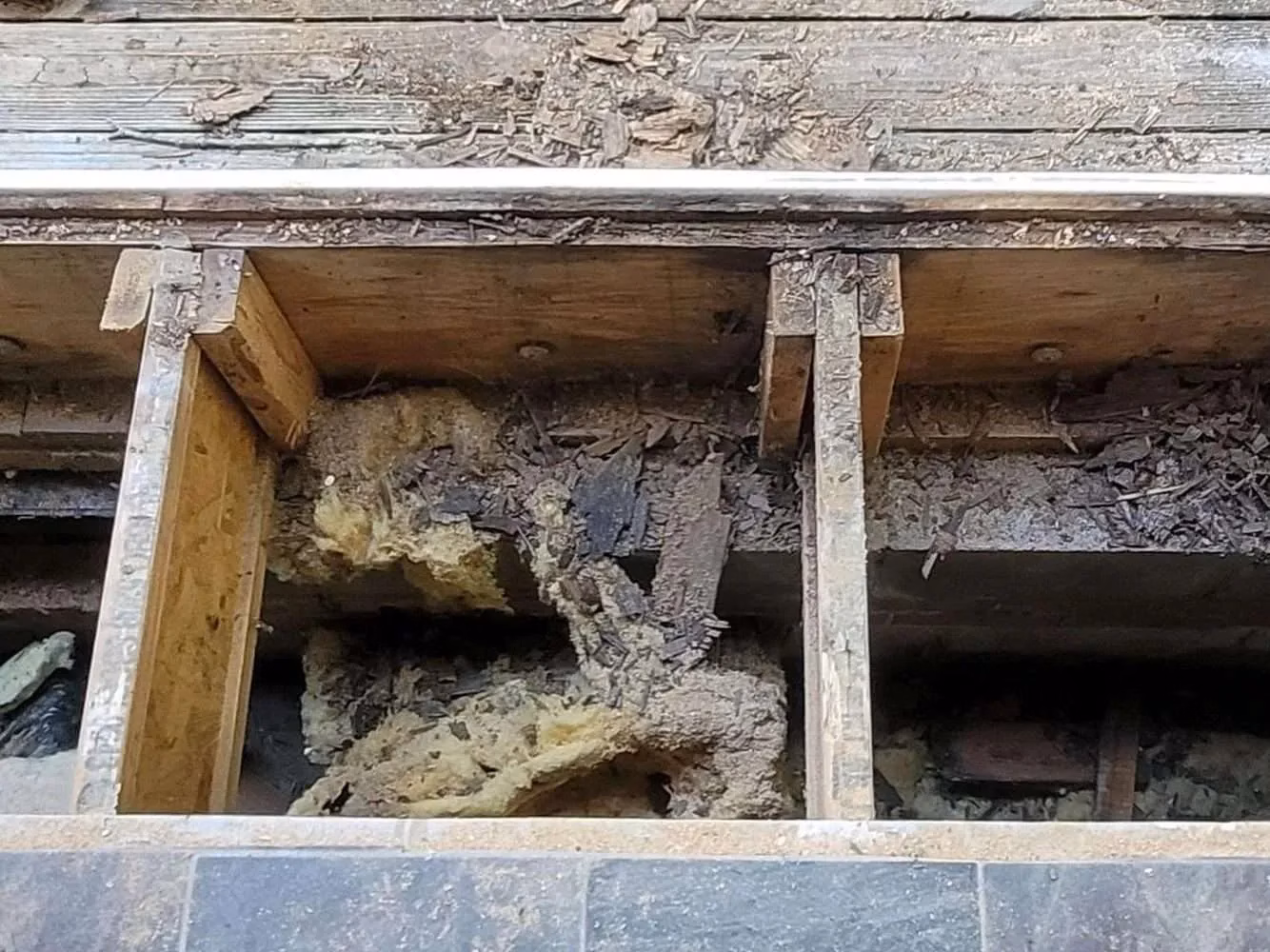 Byrum Builders roof repairs: moisture in the attic.